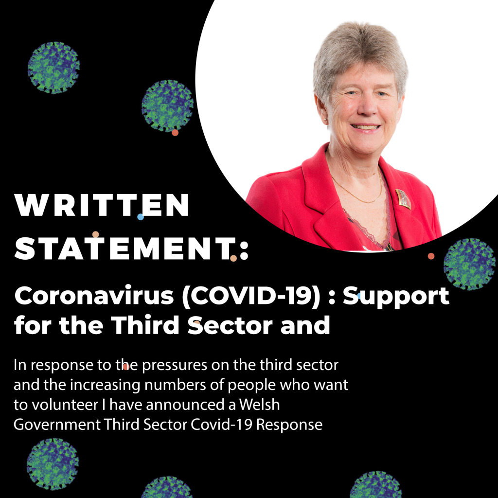 jane hutt am deputy minister and chief whip coronavirus covid 19 support for the third sector and volunteering
